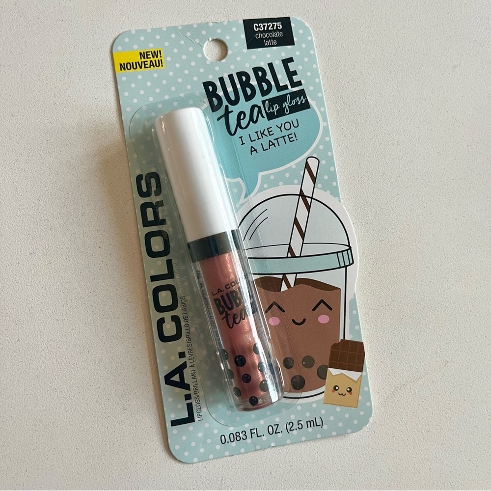 💜 L.A. Colors Bubble Tea, Lip Gloss, Chocolate Latte